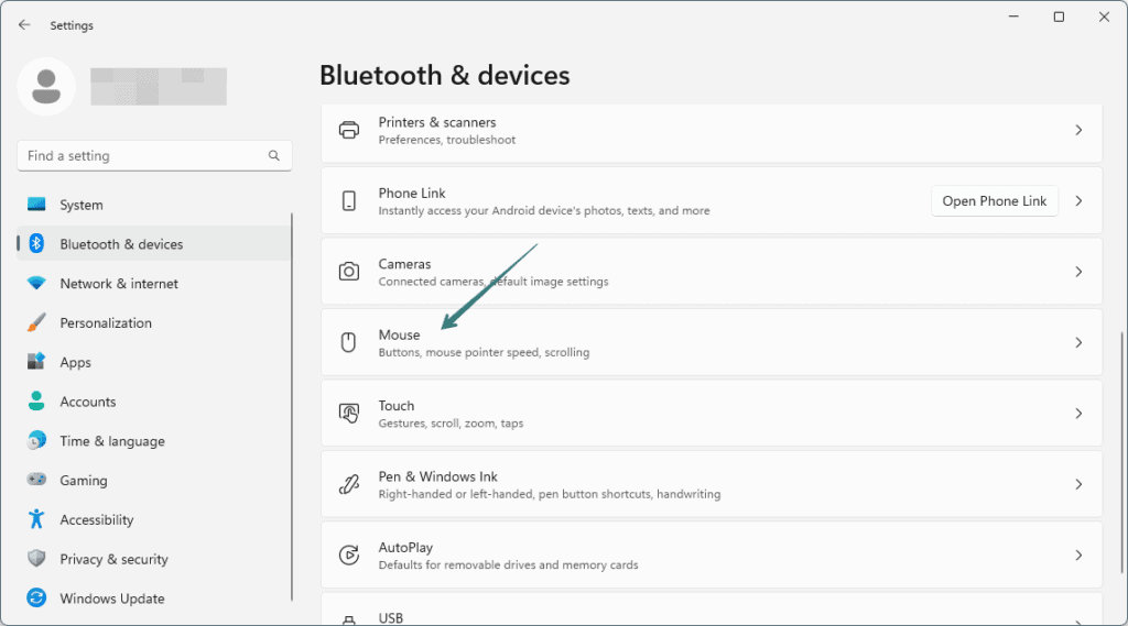 windows bluetooth and devices settings
